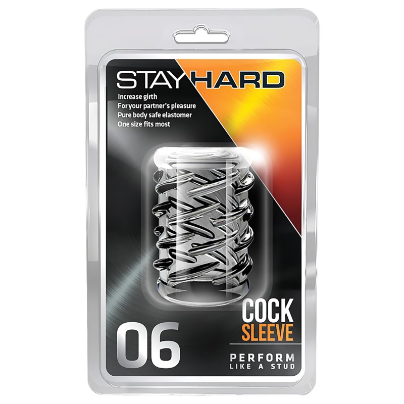 Stay Hard - mintás péniszmandzsetta, péniszköpeny (átlátszó) 123182 termék bemutató kép