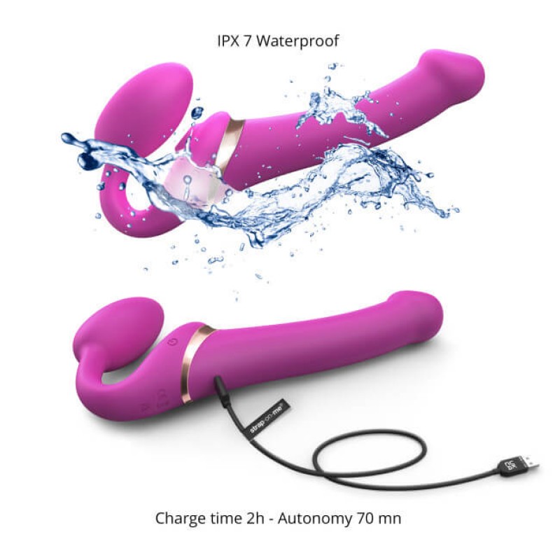 Strap-on-me S - felcsatolható léghullámos vibrátor (pink) 63839 termék bemutató kép