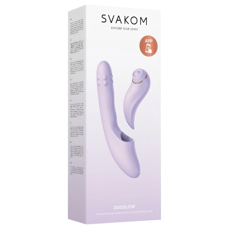 Svakom DuoGlow - App-vezérelt G-pont és csiklóizgató vibrátor (lila) 147153 termék bemutató kép