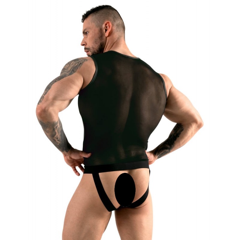 Svenjoyment - cipzáras férfi body (fekete) 88715 termék bemutató kép