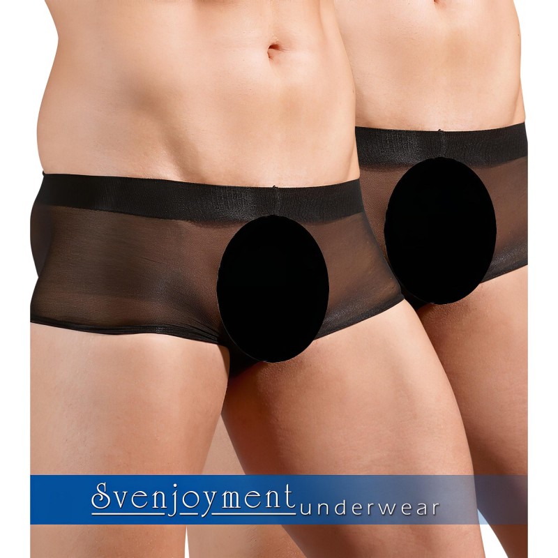 Svenjoyment - fekete áttetsző férfi boxer szett - 2 részes (S-L) 160300 termék bemutató kép