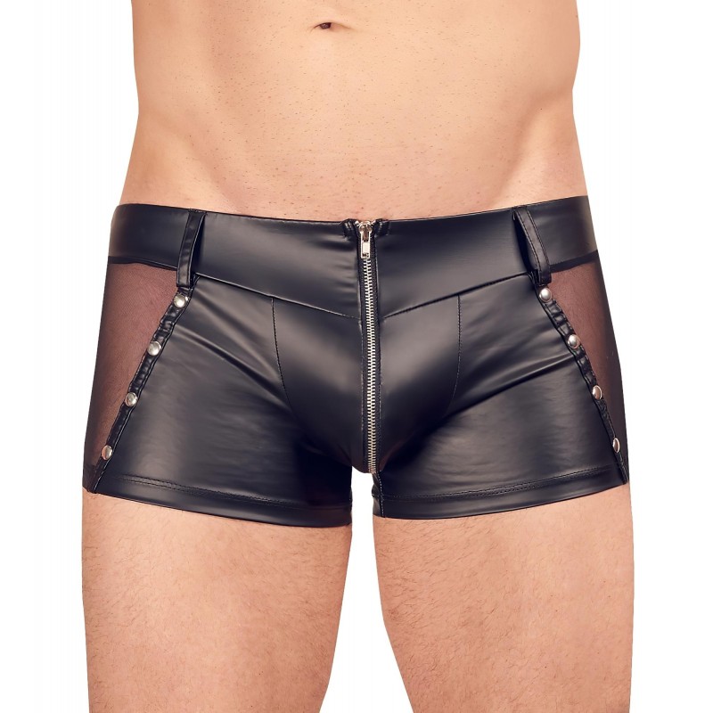 Svenjoyment - fényes cipzáros férfi boxer (fekete) 168983 termék bemutató kép