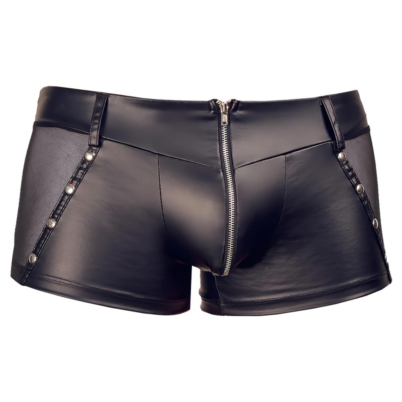 Svenjoyment - fényes cipzáros férfi boxer (fekete) 168986 termék bemutató kép