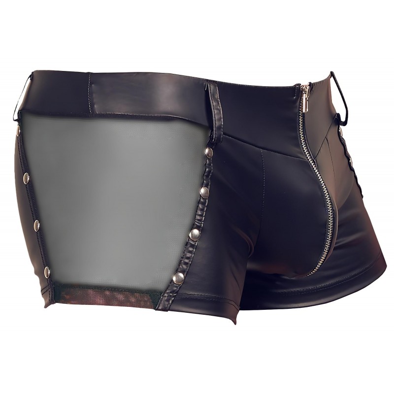 Svenjoyment - fényes cipzáros férfi boxer (fekete) 168987 termék bemutató kép