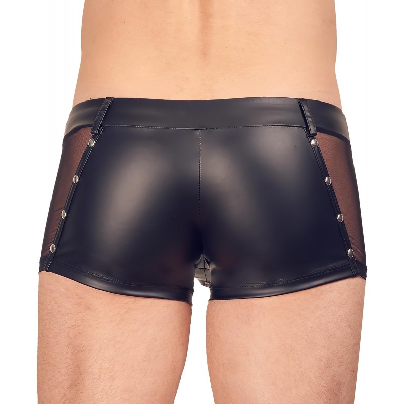Svenjoyment - fényes cipzáros férfi boxer (fekete) 160285 termék bemutató kép