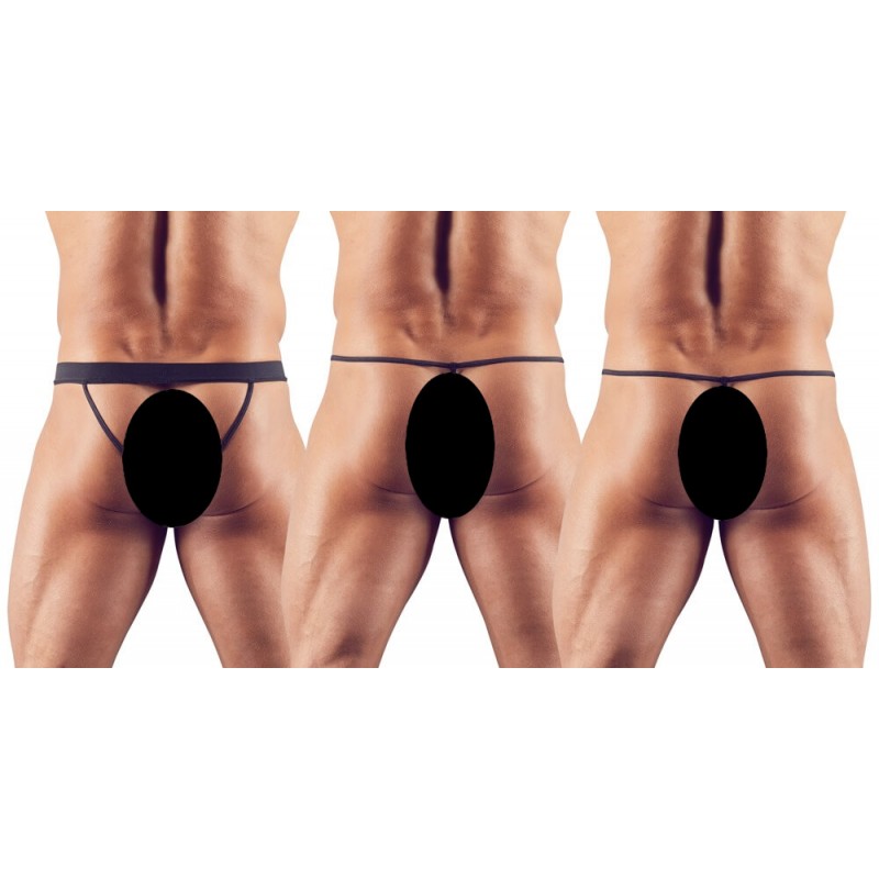 Svenjoyment - férfi tanga szett - fekete (3 részes) S-L 78087 termék bemutató kép