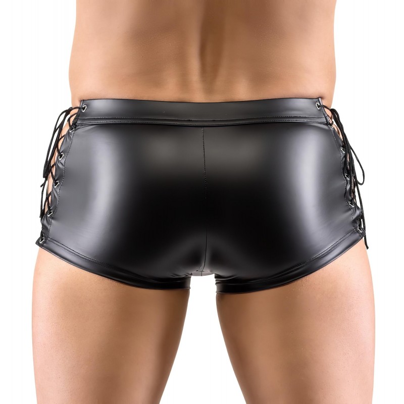 Svenjoyment - oldalt fűzős fényes férfi boxer (fekete) 154765 termék bemutató kép