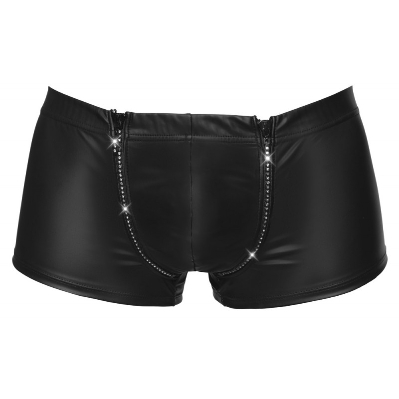 Svenjoyment - strasszos cipzáros matt boxer (fekete) 75304 termék bemutató kép