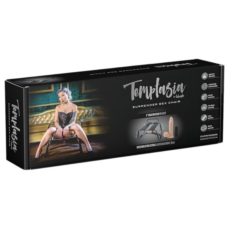 Temptasia - szex szék vibrátorral (fekete-natúr) 108181 termék bemutató kép