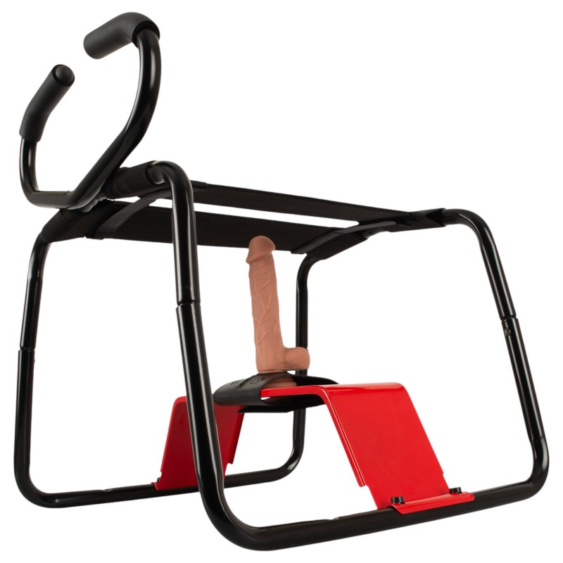 THE BANGER - Ultimate Sex Stool szexszék élethű dildóval (fekete) 145157 termék bemutató kép