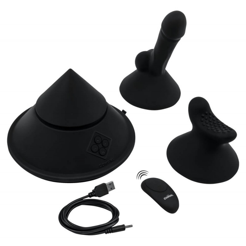 The Cowgirl Cone - okos szexgép különböző feltétekkel (fekete) 86795 termék bemutató kép
