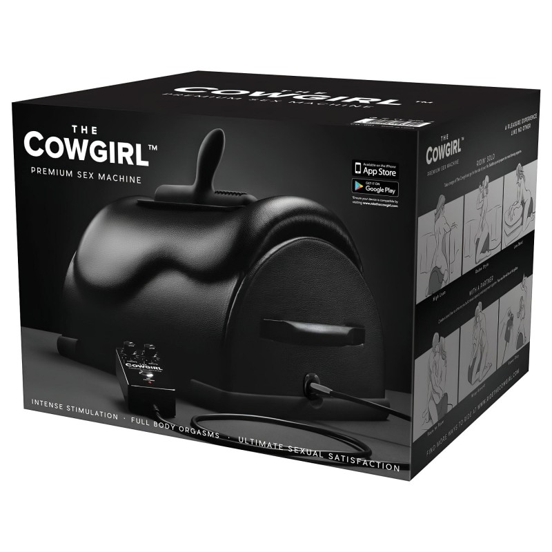 The Cowgirl Premium Riding - ráülős rodeo szexgép (fekete) 160269 termék bemutató kép