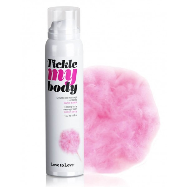 Tickle my body - bizsergető masszázs hab - vattacukor (150ml)