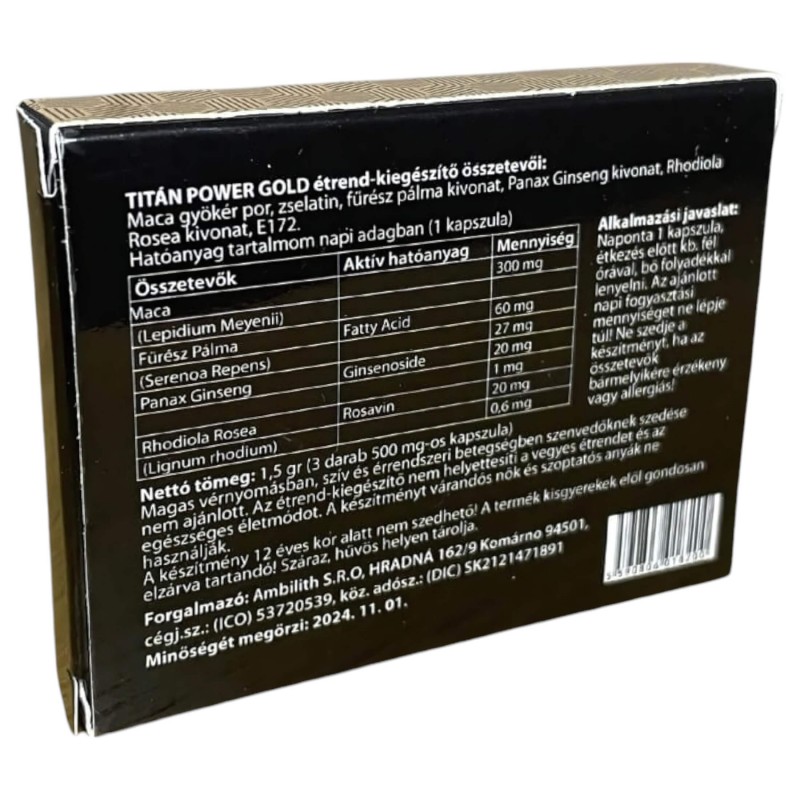Titán Power Red - étrend kiegészítő férfiaknak (3db) 104987 termék bemutató kép