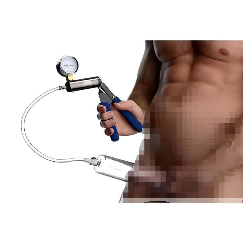 Tom Heavy Duty - péniszpumpa fém pumpakarral (átlátszó) 107227 termék bemutató kép