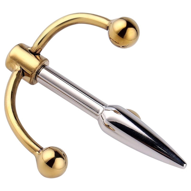 Urethralplay - horgonyos fém dilátor - 4,5cm (ezüst) 121175 termék bemutató kép