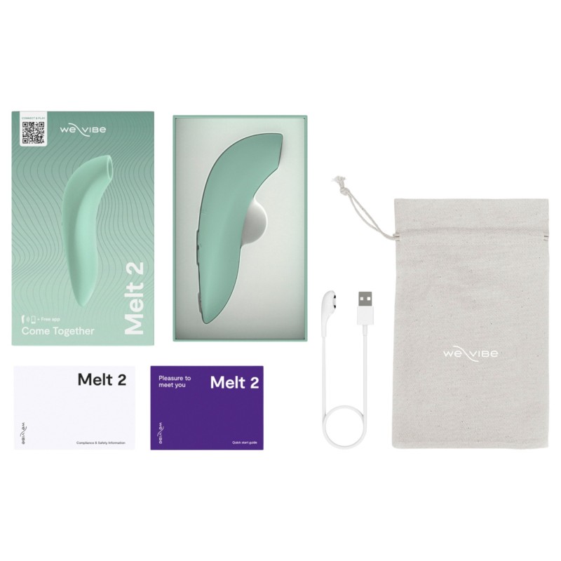 We-Vibe Melt 2 - App-vezérelt léghullámos csiklóizgató (türkiz) 139977 termék bemutató kép
