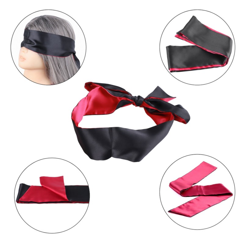 Erospace Wild Play - szatén szemmaszk szerepjátékhoz (fekete-pink) 164067 termék bemutató kép