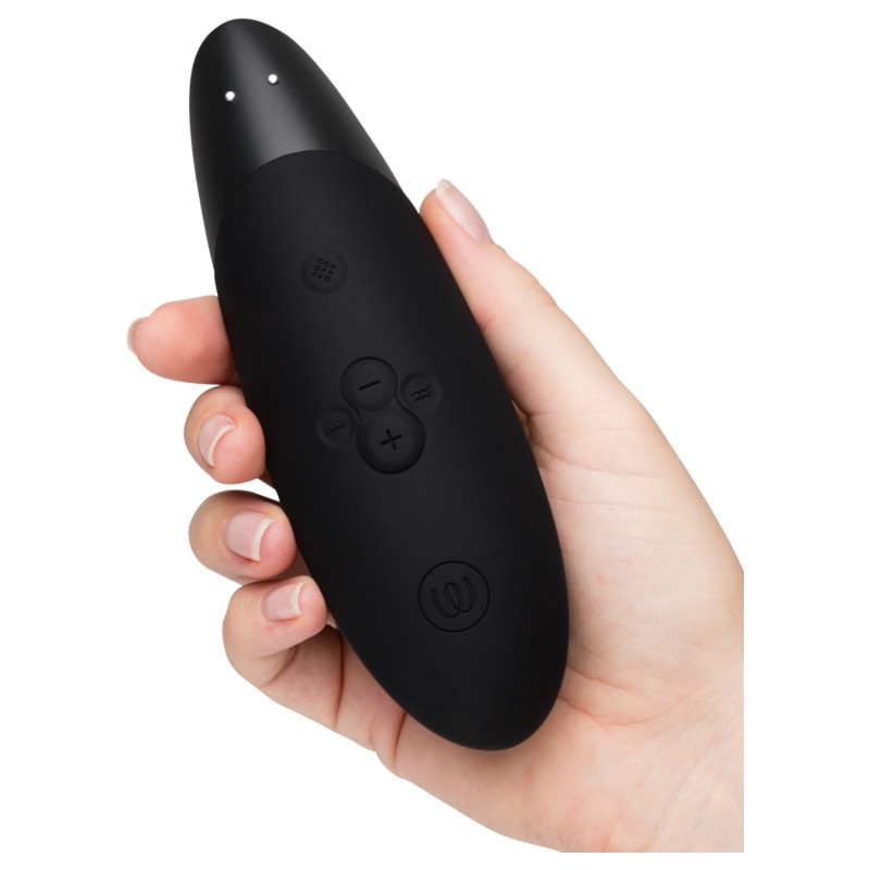 Womanizer Enhance 2in1 léghullámos csiklószívó + vibrátor (fekete) 140677 termék bemutató kép