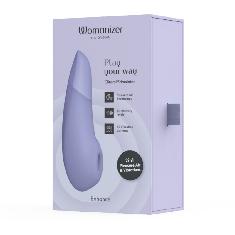 Womanizer Enhance 2in1 csiklószívó + vibrátor (lila) 144109 termék bemutató kép