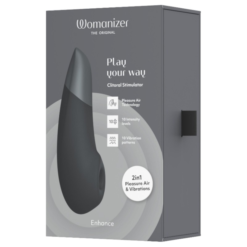 Womanizer Enhance - léghullámos csiklóizgató (fekete) 105080 termék bemutató kép