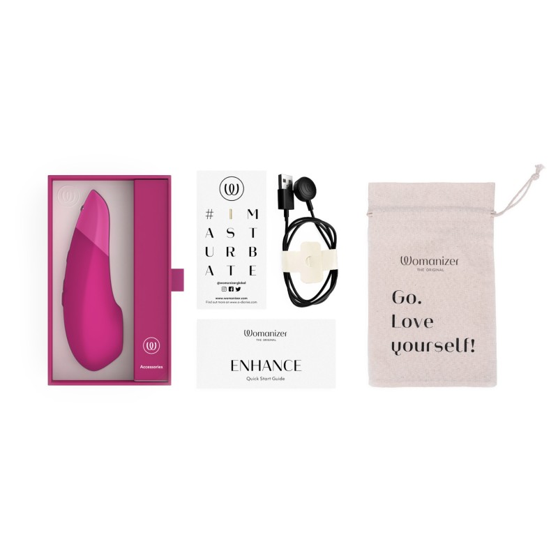 Womanizer Enhance - léghullámos csiklóizgató (lila) 105087 termék bemutató kép
