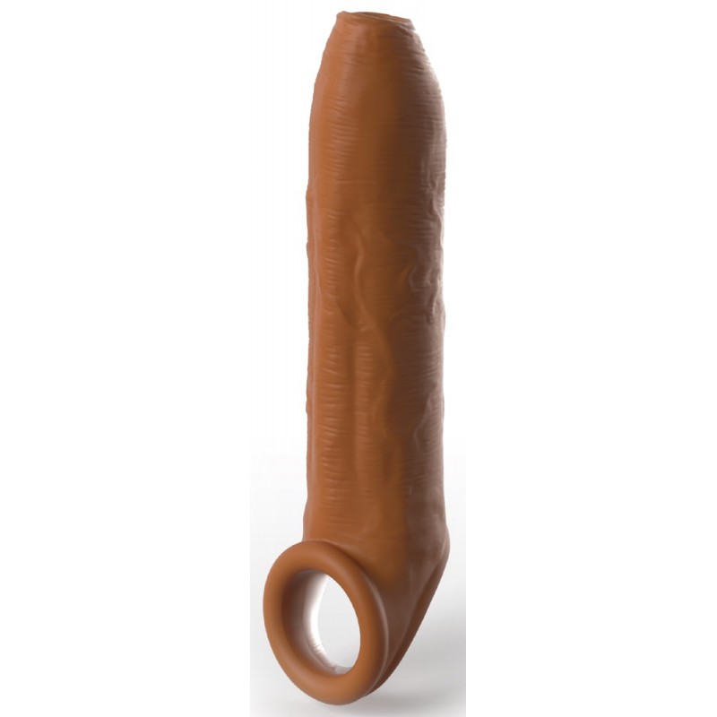 X-TENSION Elite - nyitott végű péniszköpeny (sötét natúr) 71582 termék bemutató kép
