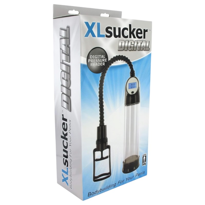 XLSUCKER - digitális potencia- és péniszpumpa (átlátszó) 106857 termék bemutató kép
