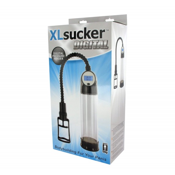XLSUCKER - digitális potencia- és péniszpumpa (átlátszó)