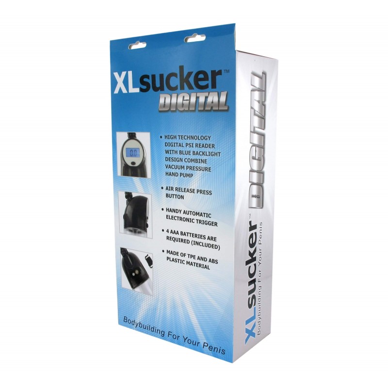 XLSUCKER - digitális potencia- és péniszpumpa (átlátszó) 33846 termék bemutató kép