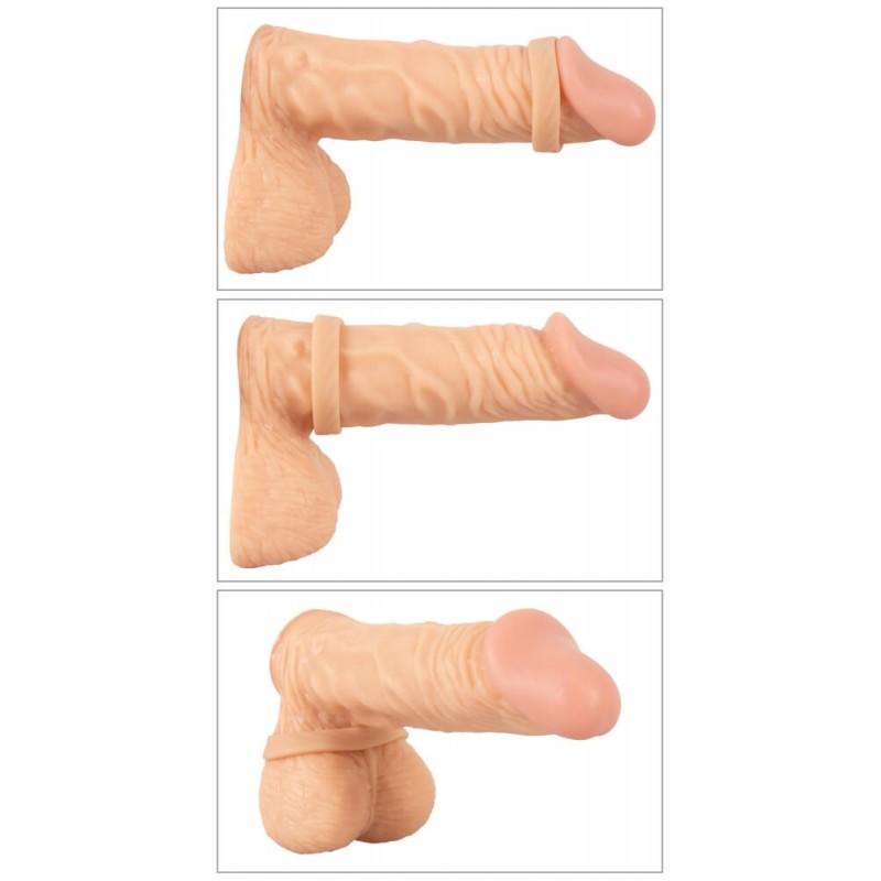 You2Toys 4in1 - pénisz- és heregyűrű szett (natúr-fekete) 90479 termék bemutató kép
