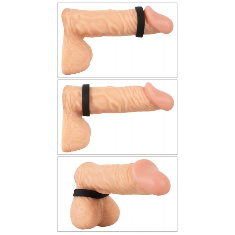 You2Toys 4in1 - pénisz- és heregyűrű szett (natúr-fekete) 90480 termék bemutató kép