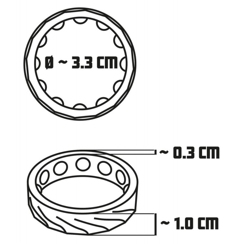 You2Toys 4in1 - pénisz- és heregyűrű szett (natúr-fekete) 90483 termék bemutató kép