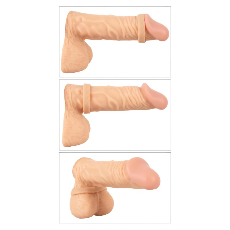 You2Toys 4in1 - pénisz- és heregyűrű szett (natúr-fekete) 116594 termék bemutató kép