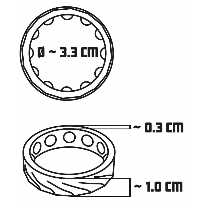 You2Toys 4in1 - pénisz- és heregyűrű szett (natúr-fekete) 116598 termék bemutató kép