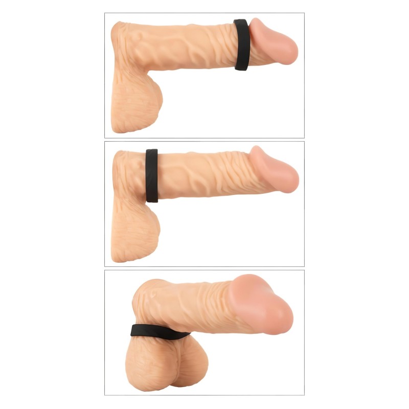 You2Toys 4in1 - pénisz- és heregyűrű szett (natúr-fekete) 112397 termék bemutató kép