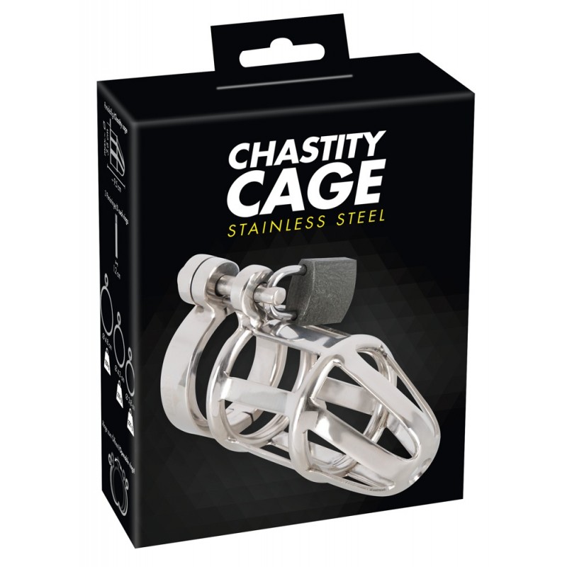 You2Toys - Chastity Cage - fém pénisz ketrec, lakattal 62214 termék bemutató kép