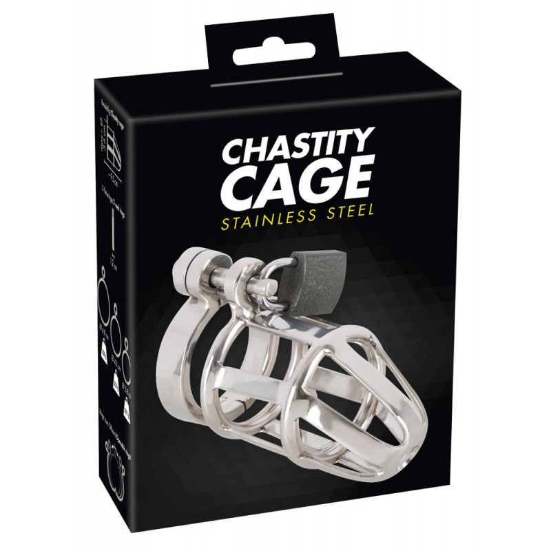 You2Toys - Chastity Cage - fém péniszketrec, lakattal 62214 termék bemutató kép