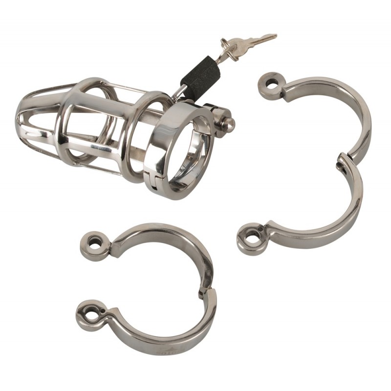You2Toys - Chastity Cage - fém pénisz ketrec, lakattal 62219 termék bemutató kép