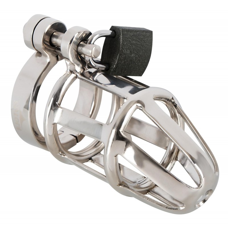 You2Toys Chastity Cage - fém péniszketrec lakattal, férfi erényöv 158553 termék bemutató kép