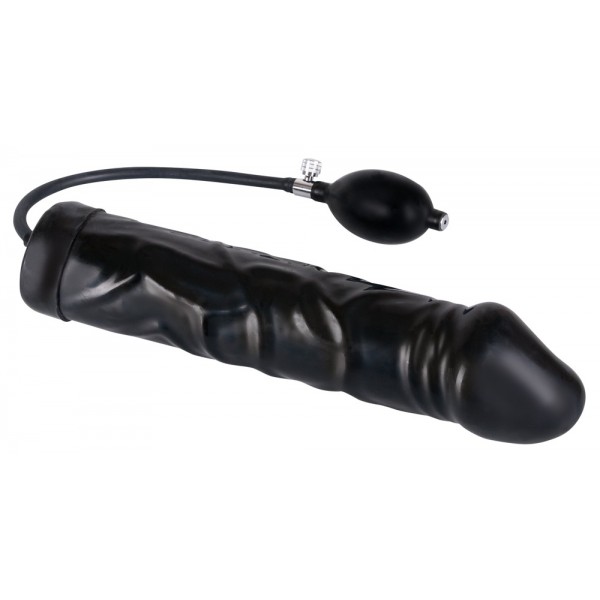 You2Toys - latex, pumpálható análtágító - nagy (fekete)