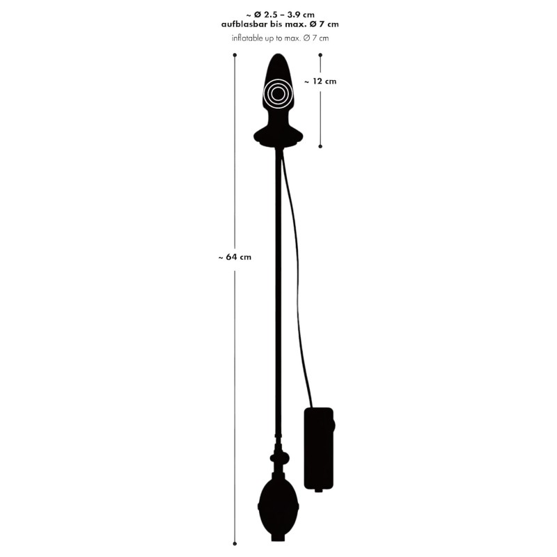 You2Toys - pumpálható anál vibrátor (fekete) 106659 termék bemutató kép