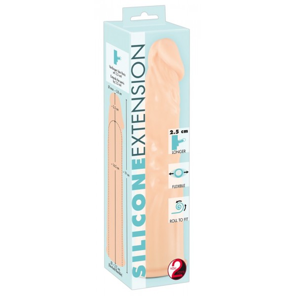 You2Toys - Silicone - hosszabbító péniszköpeny (natúr) - 19cm