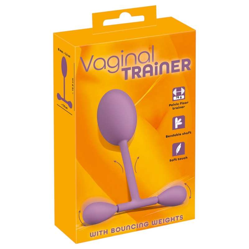 You2Toys - szilikon intim tréner mozgó súlyokkal - 78 g (lila) 171510 termék bemutató kép