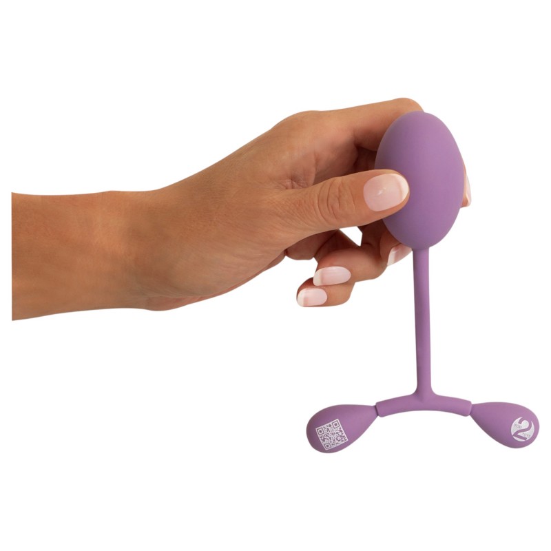 You2Toys - szilikon intim tréner mozgó súlyokkal - 78 g (lila) 171513 termék bemutató kép