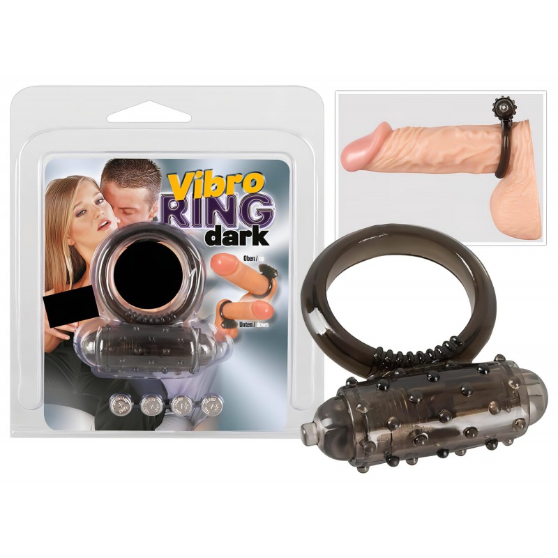 You2Toys - szilikon vibrációs péniszgyűrű (fekete) 113947 termék bemutató kép