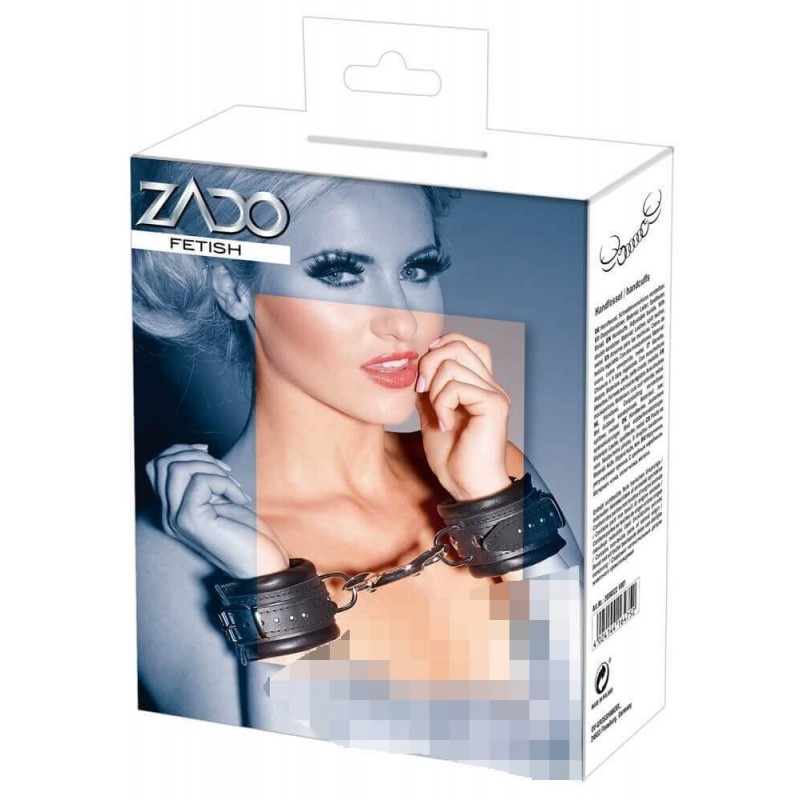 ZADO - bőr csukló bilincs és karabiner (fekete) 78525 termék bemutató kép