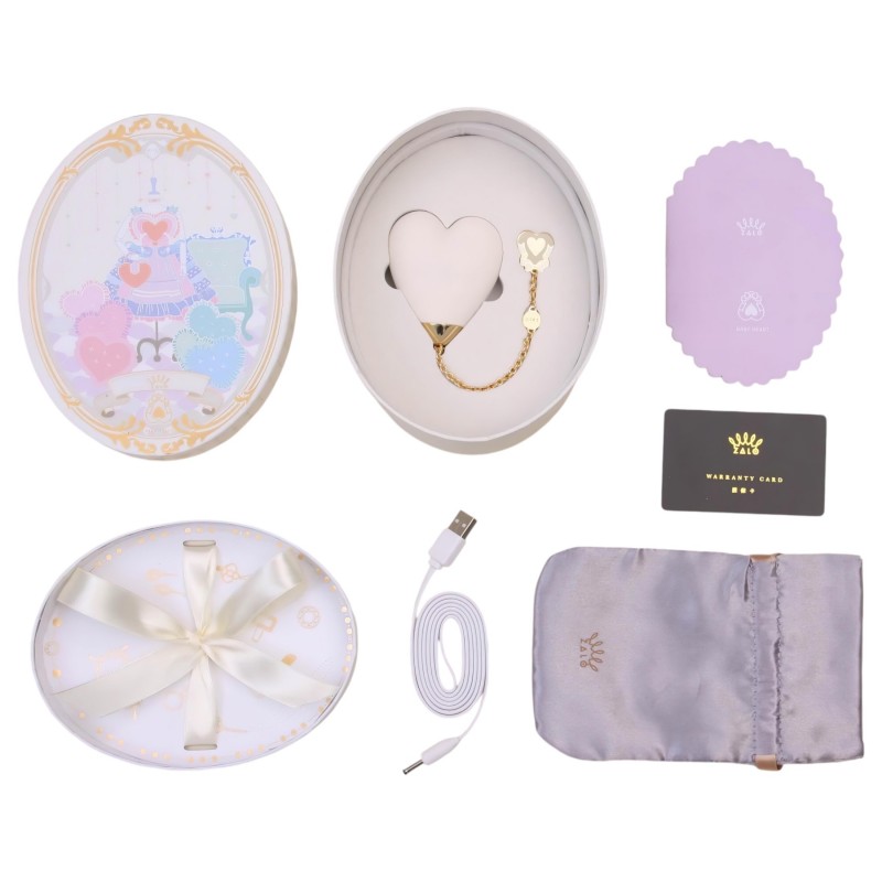 ZALO Baby Heart - okos vízálló csikló vibrátor (fehér) 116838 termék bemutató kép