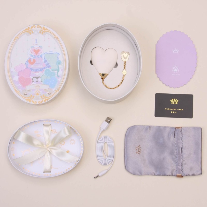 ZALO Baby Heart - okos vízálló csikló vibrátor (fehér) 87871 termék bemutató kép